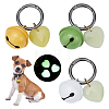3Pcs Iron Bell & Synthetic Luminous Stone Pendant Decorations HJEW-NB00334-1
