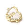 Virgin Mary Theme Brass Micro Pave Clear Cubic Zirconia Connector Charms CU-CBAF50C-05A-G-2