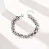 Twisted 304 Stainless Steel Double Ring Link Chains Bracelets for Women BJEW-G780-06P-02-2
