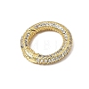 Brass Micro Pave Clear Cubic Zirconia Spring Gate Rings CU-CBA7D5E-04B-G-2