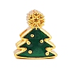 Christams Brass Enamel European Beads LS-KK-F922-03B-G-1
