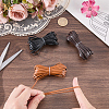 3Pcs 3 Colors Flat PU Leather Cord OCOR-CL0001-15B-3