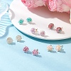 Plastic Stud Earrings EJEW-JE06899-1