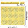 34 Sheets Self Adhesive Gold Foil Embossed Stickers DIY-WH0509-031-2