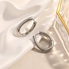 304 Stainless Steel & Crystal Rhinestone Hoop Earrings SA-G003-01P-1