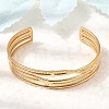 304 Stainless Steel Multi-strand Cuff Bangles for Women SA-CBA82C8-06G-1