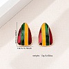 Triangle Alloy Enamel Stud Earrings FS-WG49E79-01-4