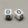 Large Hole Acrylic Letter European Beads SACR-Q103-7mm-01O-2
