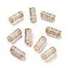 Metal Enlaced Transparent Acrylic Beads MACR-M045-06-1