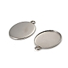 304 Stainless Steel Pendant Cabochon Settings X-STAS-NH0002-01A-P-2