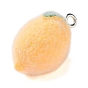 Fruit Theme Flocking Opaque Resin Pendants LS-RESI-D017-04C-P-2