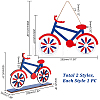 AHADERMAKER 2Pcs 2 Style Independence Day Bicycle Boxwood Home Display Decorations & Pendant Ornaments DIY-GA0004-87-2