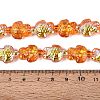 Electroplate Transparent Glass Beads Strands EGLA-N055-04A-08-4