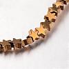 Electroplate Non-magnetic Synthetic Hematite Bead Strands G-F300-24C-3