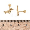 304 Stainless Steel Crystal Rhinestone Animal Cartilage Earrings SA-CBA1F7E-01G-07-2