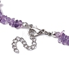 Natural Amethyst Chip Beaded Necklace NJEW-JN04615-06-5