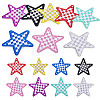 8Pcs 2 Styles Star with Lattice Computerized Embroidery Polyester Iron on/Sew on Patches PATC-TAC0001-28-2