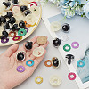 32 Sets 8 Colors Glitter Plastic Craft Doll Eyes KY-HY0001-13B-3