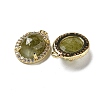 Natural Prehnite Faceted Oval Pendants G-I375-02G-04-2