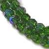 Electroplate Transparent Glass Beads Strands EGLA-A035-T3mm-L10-3