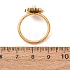 Brass Pave Single Cubic Zirconia Cuff Open Rings for Women CU-CBAED05-01G-5