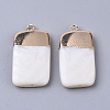 Electroplate Freshwater Shell Pendants SHEL-S276-62B-2