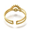 Ion Plating(IP) 304 Stainless Steel Cuff Rings for Women RJEW-U017-14G-3