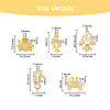 20Pcs 10 Styles 201 Stainless Steel Connector Charms STAS-DC0013-91-2