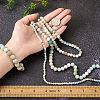 4 Strands 4 Style Natural Frosted Flower Amazonite Round Beads G-TA0001-31-5