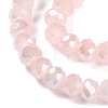 Baking Electroplate Glass Beads Strands DGLA-A039-J8mm-B14-3