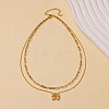 304 Stainless Steel Bowknot Pendant Necklaces NJEW-L182-001G-06-4