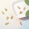 Fashewelry 16Pcs 8 Style Brass Micro Pave Mixed Color Cubic Zirconia Pendants ZIRC-FW0001-03-13