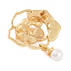 Alloy & Plastic Pearl Brooch JEWB-M045-01LG-A-2