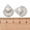 Alloy & ABS Imitation Pearl & Rhinestone Pendants FIND-K030-18A-P-3