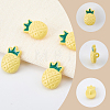 30Pcs Pineapple Resin Shank Buttons BUTT-CP0001-19-6