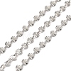 304 Stainless Steel Flower Link Chains STAS-B041-08P-1