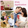 24Pcs 6 Colors Plastic Artificial Rose Flower for Valentine's Day AJEW-WR0003-66-5