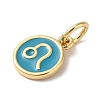 Real 18K Gold Plated Brass Enamel Charms KK-L216-001G-H05-2