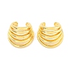 Rack Plating Brass Multi Lines Cuff Earrings EJEW-A028-53G-1