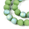 Frosted Opaque Glass Beads Strands GLAA-T032-P10mm-MBB06-3