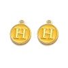 Golden Plated Alloy Enamel Charms ENAM-Q437-13H-1