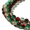 Christmas Theme Crackle Glass Beads Strands X1-CCG-C002-8mm-04-3