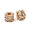 Brass Micro Pave Cubic Zirconia Beads KK-K374-20G-2