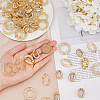 120Pcs 4 Sytle CCB Plastic & Acrylic Linking Rings FIND-FH0006-19-3