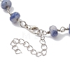 Natural Blue Spot Jasper Necklaces for Women NJEW-JN04739-03-5