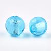Handmade Silver Foil Glass Beads FOIL-R054-12mm-5-2