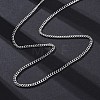 Brass Cuban Link Chain Necklaces for Women NJEW-D302-57P-4