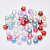 Spray Painted Glass Beads GLAA-R211-04-1