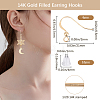 6Pcs Brass Earring Hooks KK-BBC0013-81-2