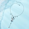 201 & 304 Stainless Steel Moon Star Butterfly Pendant Cable Chain Necklaces NJEW-TA00228-1